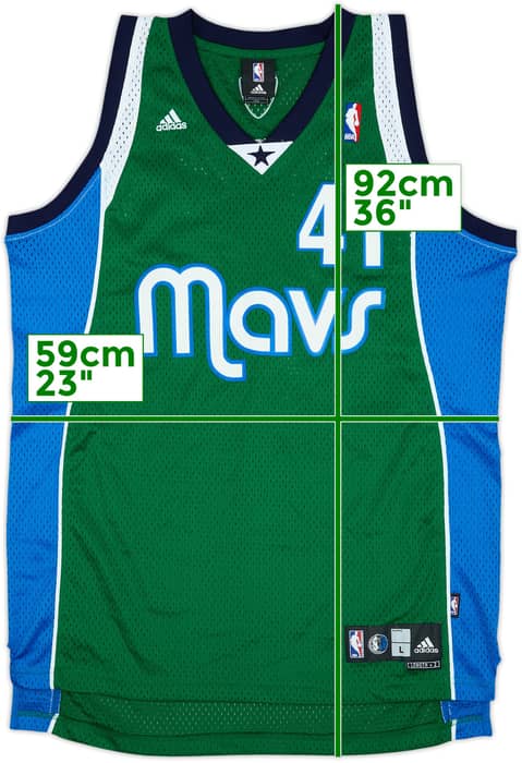 2006-09 Dallas Mavericks Nowitzki #41 adidas Swingman Alternate Jersey - 7/10 - (L)