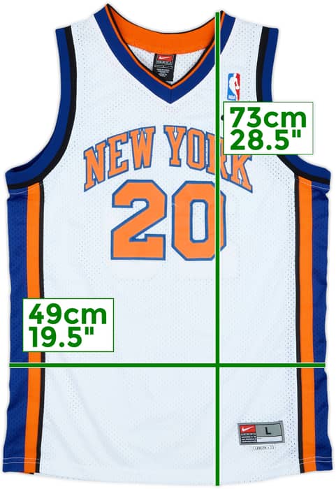 2000-01 New York Knicks Houston #20 Nike Swingman Home Jersey - 8/10 - (L.Boys)