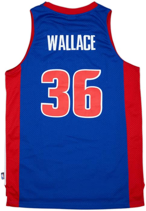 2004-06 Detroit Pistons Wallace #36 Reebok Swingman Away Jersey - 8/10 - (L)