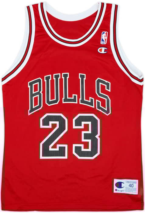 1995-98 Chicago Bulls Jordan #23 Champion Away Jersey - 8/10 - (M)