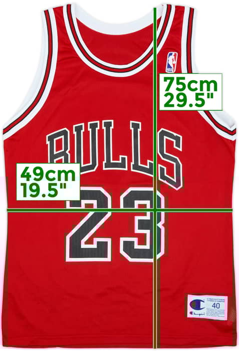 1995-98 Chicago Bulls Jordan #23 Champion Away Jersey - 8/10 - (M)