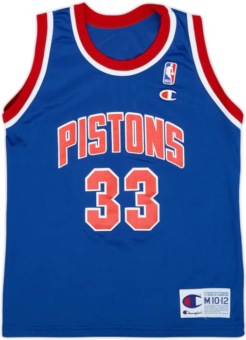 1995-96 Detroit Pistons Hill #33 Champion Away Jersey - 9/10 - (M.Boys)
