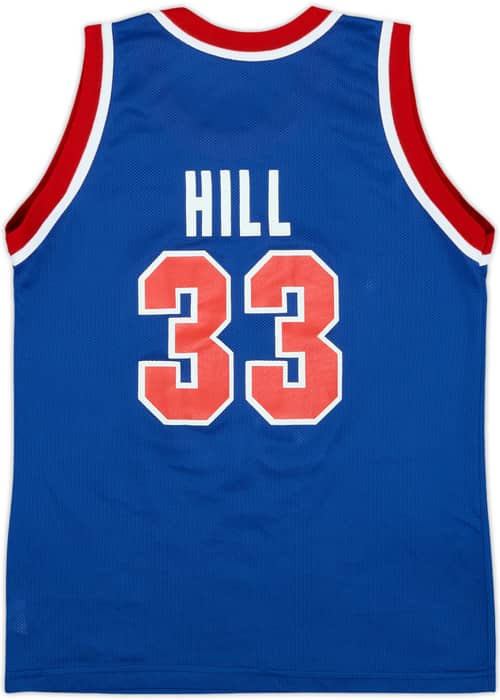 1995-96 Detroit Pistons Hill #33 Champion Away Jersey - 9/10 - (M.Boys)