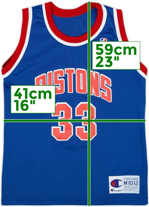 1995-96 Detroit Pistons Hill #33 Champion Away Jersey - 9/10 - (M.Boys)