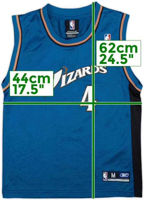 2004-06 Washington Wizards Jamison #4 Reebok Away Jersey - 6/10 - (M.Boys)