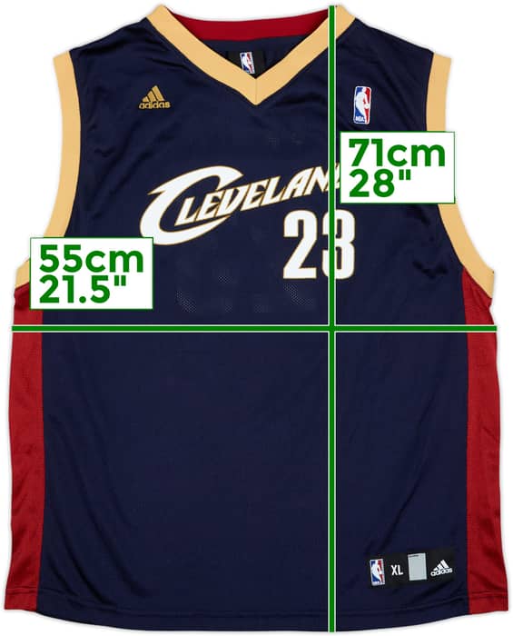 2006-10 Cleveland Cavaliers James #23 adidas Alternate Jersey - 9/10 - (XL.Boys)