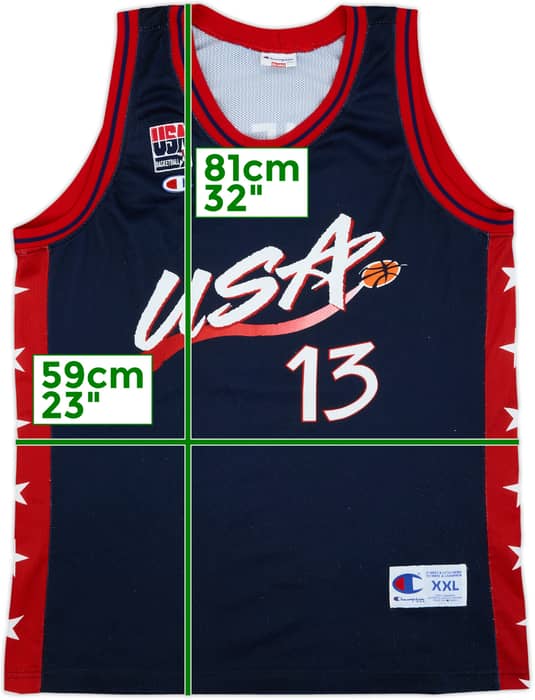 1996-99 USA O'Neal #13 Champion Away Jersey - 8/10 - (XXL)