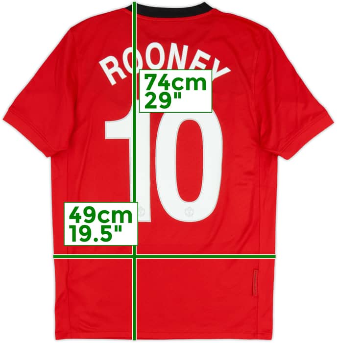 2009-10 Manchester United Home Shirt Rooney #10 - 6/10 - (S)
