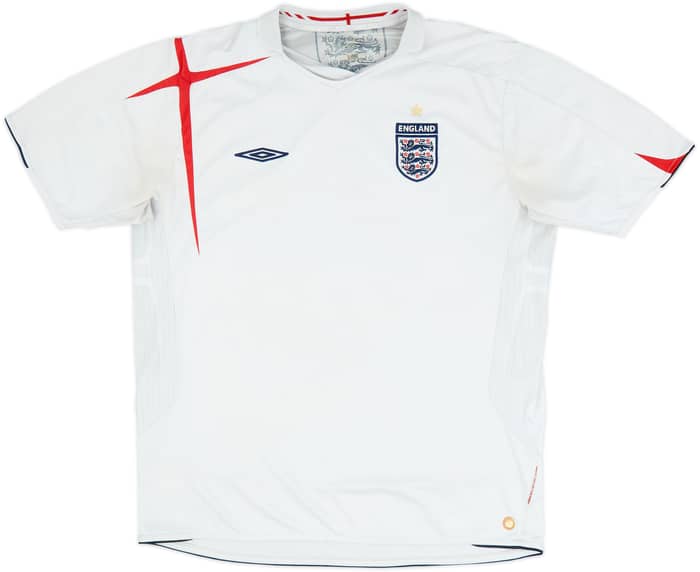 2005-07 England Home Shirt - 4/10 - (XXL)