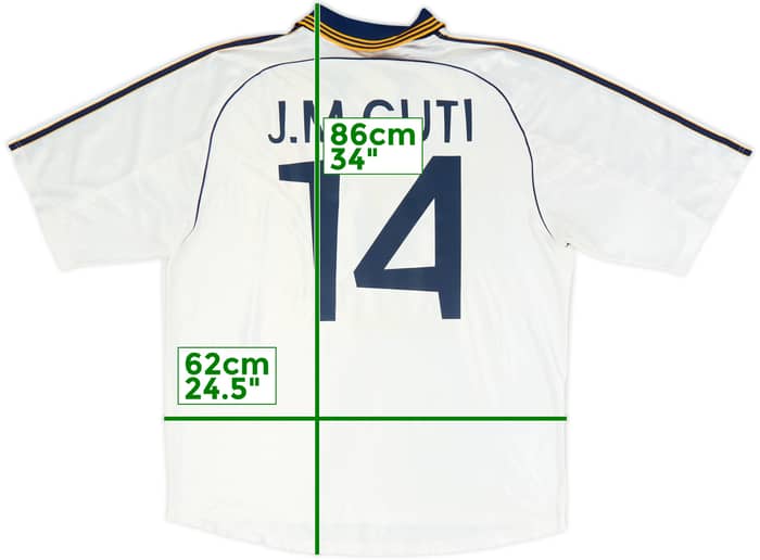 1998-00 Real Madrid Home Shirt J.M.Guti #14 - 8/10 - (XL)