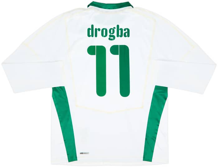 2008-09 Ivory Coast Player Issue Away L/S Shirt Drogba #11 (XL)