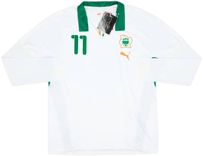 2008-09 Ivory Coast Player Issue Away L/S Shirt Drogba #11 (XL)