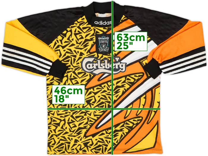 Camiseta de portero del Liverpool 1995-96 - 7/10 - (Juvenil L)