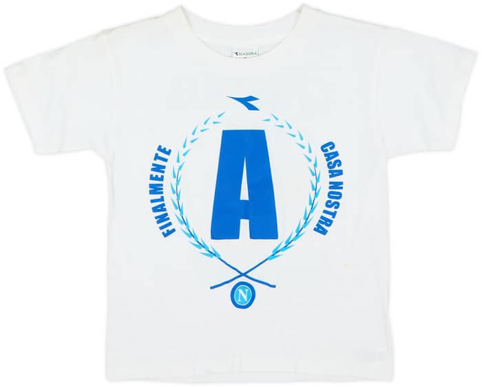 2000-01 Napoli Diadora Graphic Tee - 9/10 - (S.Boys)
