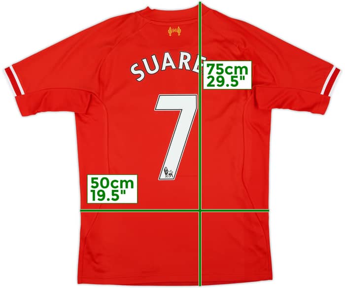 2013-14 Liverpool Home Shirt Suarez #7 - 7/10 - (M)