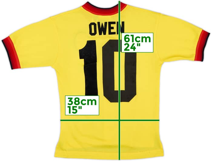 1997-99 Liverpool Away Shirt Owen #10 - 5/10 - (M.Boys)