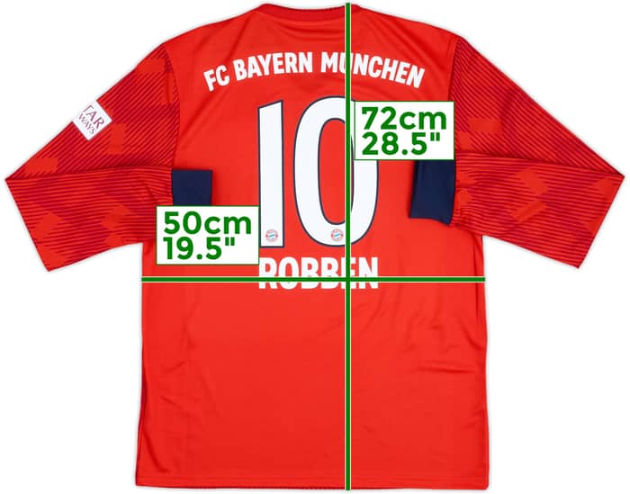 2018-19 Bayern Munich Home L/S Shirt Robben #10 (M)