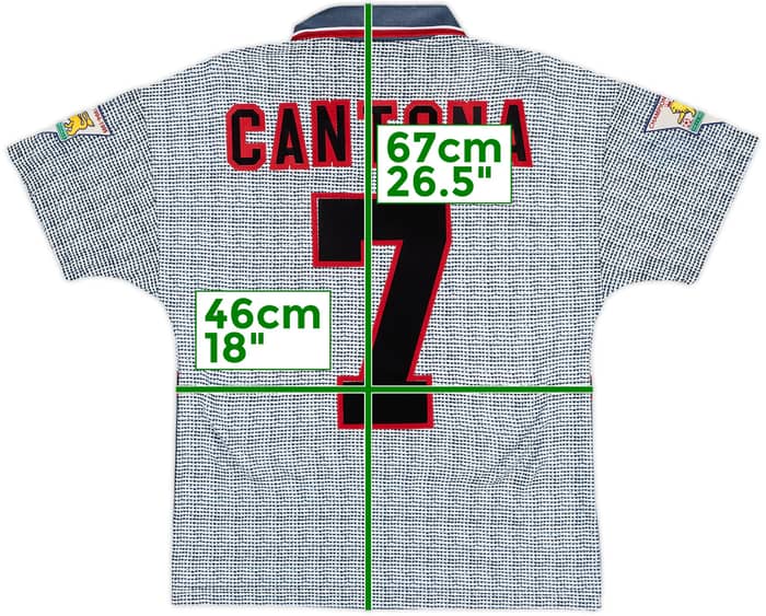 1995-96 Manchester United Away Shirt Cantona #7 - 8/10 - (Y)