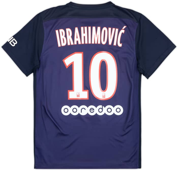 2015-16 Paris Saint-Germain Home Shirt Ibrahimovic #10 - 6/10 - (S)