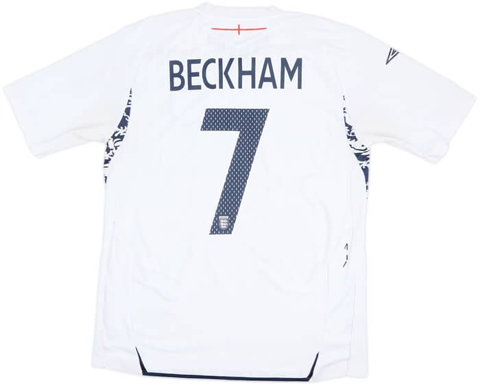 2007-09 England Home Shirt Beckham #7 - 7/10 - (L)