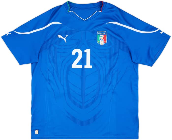 2010-12 Italy Home Shirt Pirlo #21 - 8/10 - (XL)
