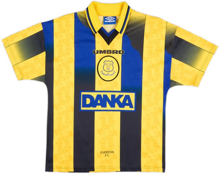 1996-98 Everton Away Shirt Ferguson #9 - 10/10 - (XL.Boys)