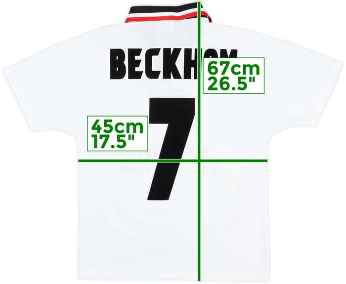 1997-99 Manchester United Away Shirt Beckham #7 - 9/10 - (Y)