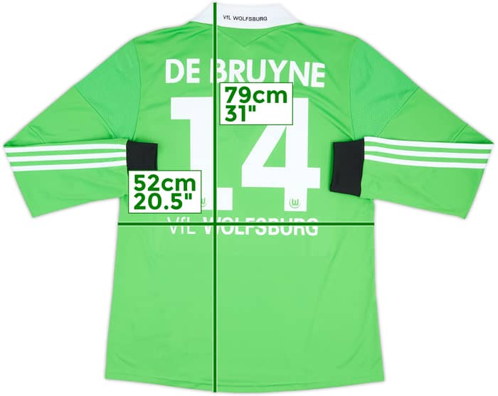 2013-14 Wolfsburg Away L/S Shirt De Bruyne #14 (L)
