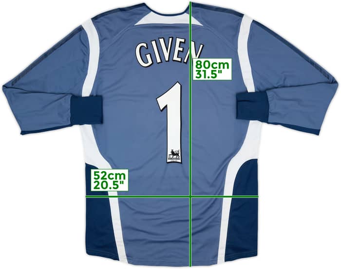 2005-06 Newcastle GK Shirt Given #1 - 8/10 - (L)