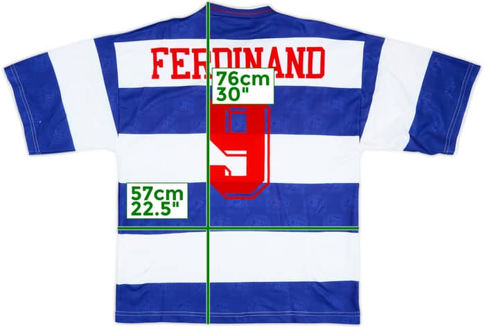1994-95 QPR Home Shirt Ferdinand #9 - 8/10 - (L)