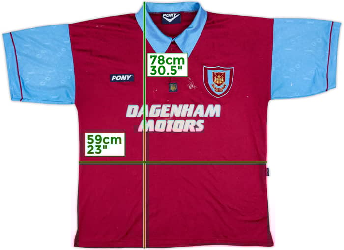 1995-97 West Ham Centenary Home Shirt - 5/10 - (XL)