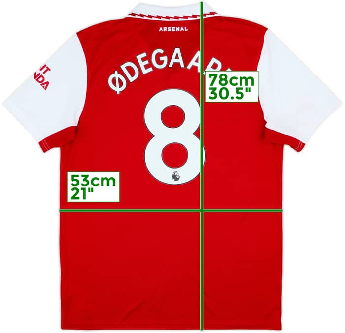 2022-23 Arsenal Home Shirt Odegaard #8 - 6/10 - (L)