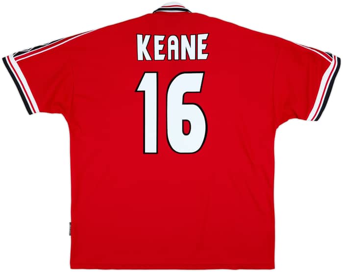 1998-00 Manchester United Home Shirt Keane #16 - 8/10 - (XXL)