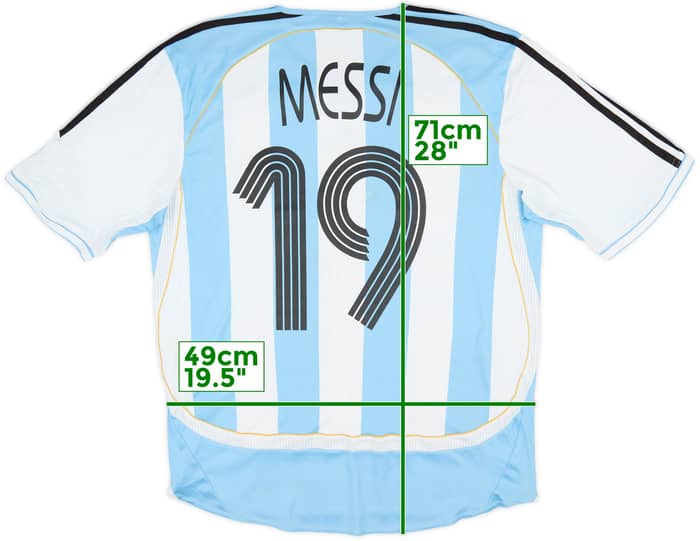 2005-07 Argentina Home Shirt Messi #19 - 5/10 - (M)
