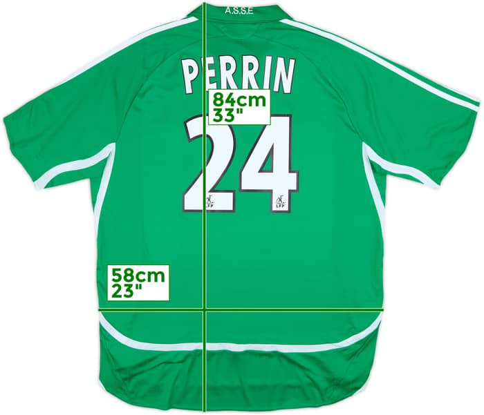 2006-07 Saint Etienne Home Shirt Perrin #24 - 8/10 - (XL)
