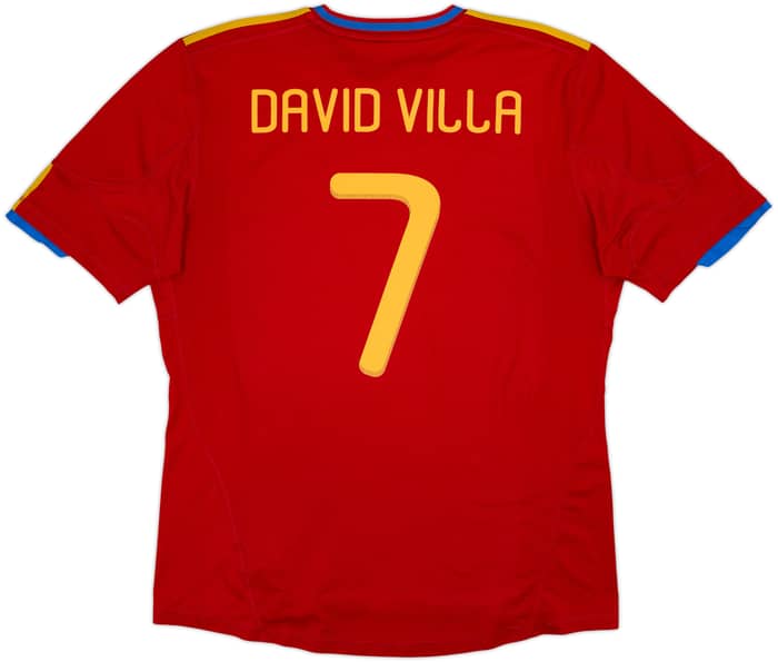 2009-10 Spain Home Shirt David Villa #7 - 7/10 - (L)