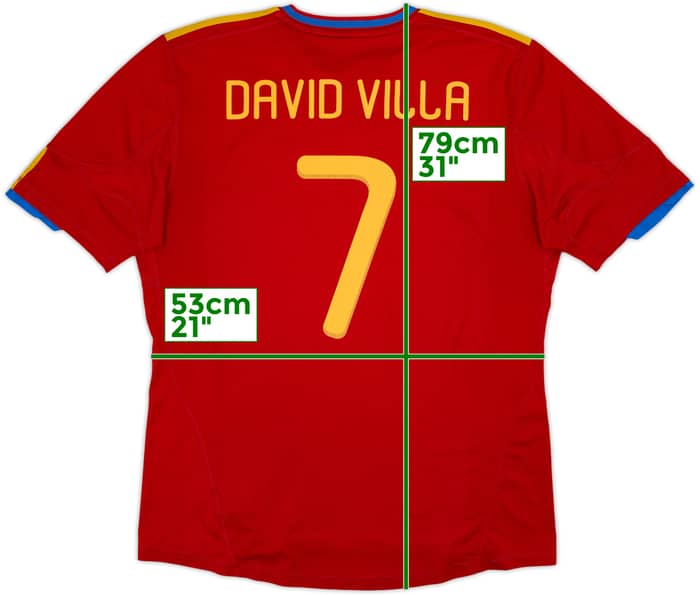 2009-10 Spain Home Shirt David Villa #7 - 7/10 - (L)