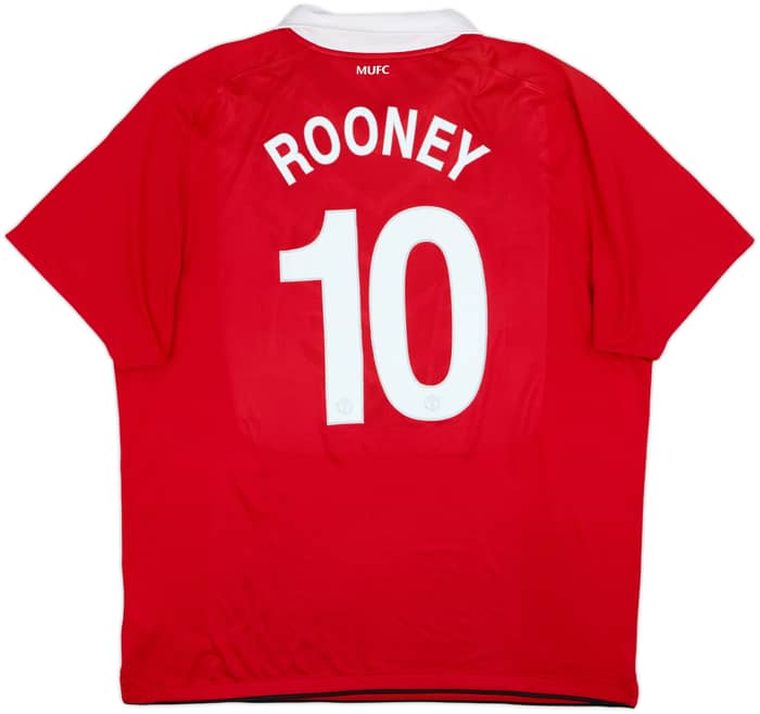2010-11 Manchester United Home Shirt Rooney #10 - 7/10 - (XXL)