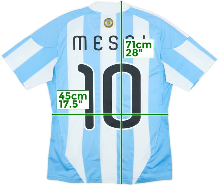 2010-11 Argentina Home Shirt Messi #10 - 6/10 - (S)