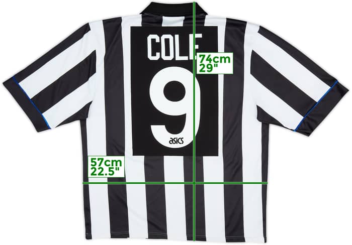 1993-95 Newcastle Home Shirt Cole #9 - 6/10 - (XL)