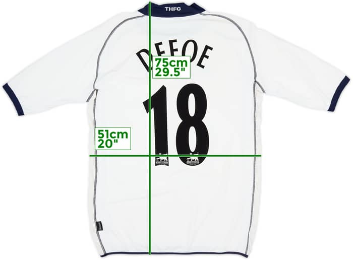 2002-04 Tottenham Home Shirt Defoe #18 - 6/10 - (XL)