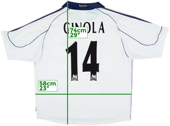 1999-01 Tottenham Home Shirt Ginola #14 - 8/10 - (XL)
