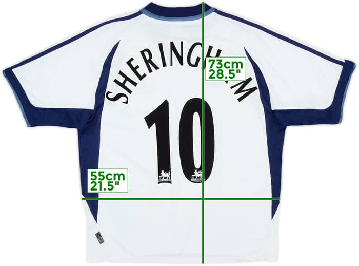 2001-02 Tottenham Home Shirt Sheringham #10 - 7/10 - (L)