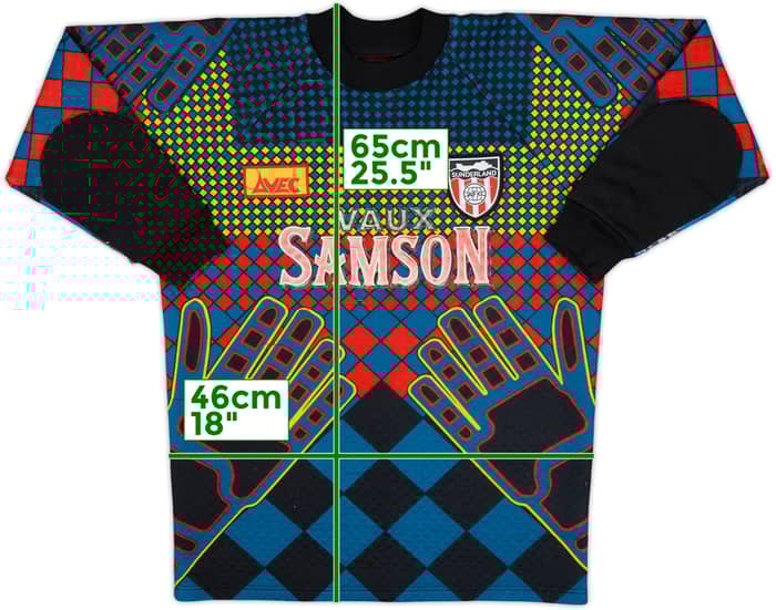 1994-96 Sunderland GK Shirt - 7/10 - (S.Boys)