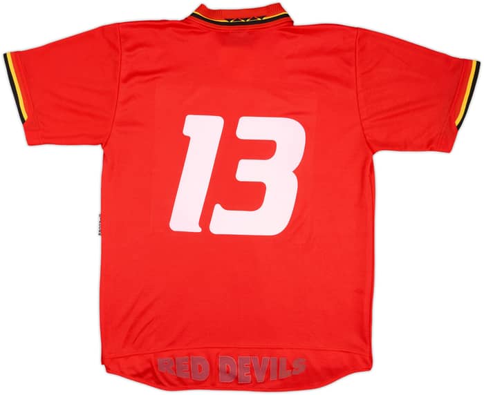 1996-98 Belgium Match Issue Home Shirt #13