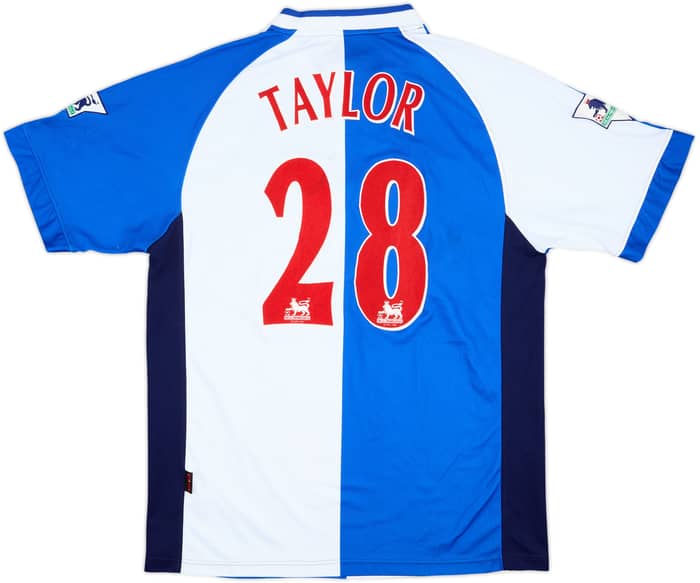 2000-02 Blackburn Rovers Match Issue Home Shirt Taylor #28