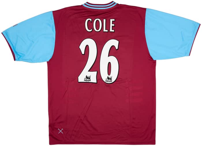 2001-03 West Ham Home Shirt Cole #26 - 8/10 - (XL)