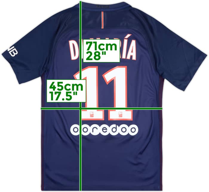 2016-17 Paris Saint-Germain Home Shirt DiMaria #11 - 8/10 - (S)