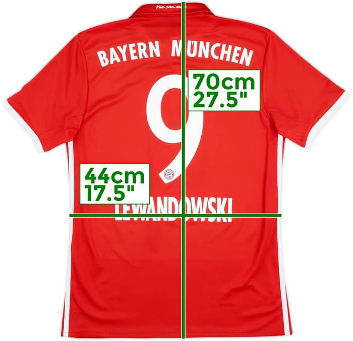 2016-17 Bayern Munich Home Shirt Lewandowski #9 - 9/10 - (S)