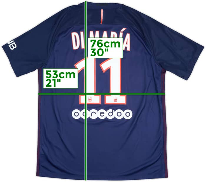 2016-17 Paris Saint-Germain Home Shirt DiMaria #11 - 10/10 - (L)